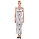 Pattern Texture Design Decorative Fitted Maxi Dress