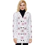 Pattern Texture Design Decorative Button Up Hooded Coat 