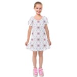 Pattern Texture Design Decorative Kids  Short Sleeve Velvet Dress