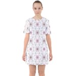 Pattern Texture Design Decorative Sixties Short Sleeve Mini Dress