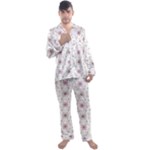 Pattern Texture Design Decorative Men s Long Sleeve Satin Pajamas Set