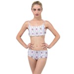 Pattern Texture Design Decorative Layered Top Bikini Set