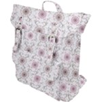 Pattern Texture Design Decorative Buckle Up Backpack