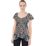 Floral Flora Flower Flowers Nature Pattern Lace Front Dolly Top