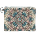Floral Flora Flower Flowers Nature Pattern Canvas Cosmetic Bag (XXL)