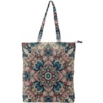 Floral Flora Flower Flowers Nature Pattern Double Zip Up Tote Bag