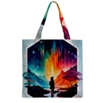 Starry Night Wanderlust: A Whimsical Adventure Zipper Grocery Tote Bag