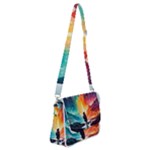 Starry Night Wanderlust: A Whimsical Adventure Shoulder Bag with Back Zipper