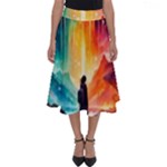 Starry Night Wanderlust: A Whimsical Adventure Perfect Length Midi Skirt