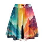 Starry Night Wanderlust: A Whimsical Adventure High Waist Skirt