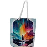 Starry Night Wanderlust: A Whimsical Adventure Full Print Rope Handle Tote (Large)