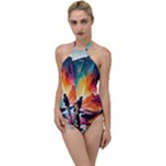 Starry Night Wanderlust: A Whimsical Adventure Go with the Flow One Piece Swimsuit