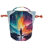 Starry Night Wanderlust: A Whimsical Adventure Drawstring Bucket Bag