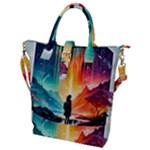 Starry Night Wanderlust: A Whimsical Adventure Buckle Top Tote Bag