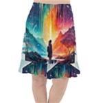 Starry Night Wanderlust: A Whimsical Adventure Fishtail Chiffon Skirt