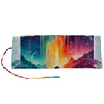 Starry Night Wanderlust: A Whimsical Adventure Roll Up Canvas Pencil Holder (S)