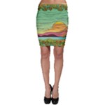 Painting Colors Box Green Bodycon Skirt