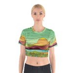 Painting Colors Box Green Cotton Crop Top
