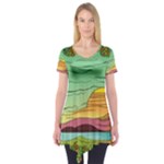 Painting Colors Box Green Short Sleeve Tunic 