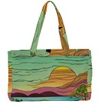 Painting Colors Box Green Canvas Work Bag