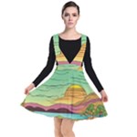 Painting Colors Box Green Plunge Pinafore Dress