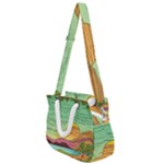 Painting Colors Box Green Rope Handles Shoulder Strap Bag