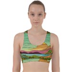 Painting Colors Box Green Back Weave Sports Bra