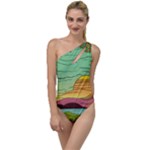 Painting Colors Box Green To One Side Swimsuit
