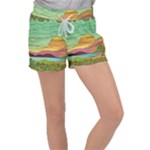 Painting Colors Box Green Women s Velour Lounge Shorts