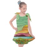 Painting Colors Box Green Kids  Tie Up Tunic Dress