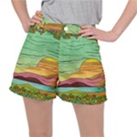 Painting Colors Box Green Women s Ripstop Shorts