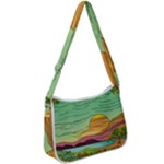 Painting Colors Box Green Zip Up Shoulder Bag