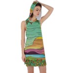 Painting Colors Box Green Racer Back Hoodie Dress