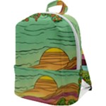 Painting Colors Box Green Zip Up Backpack