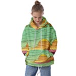 Painting Colors Box Green Kids  Oversized Hoodie