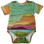 Painting Colors Box Green Baby Short Sleeve Bodysuit