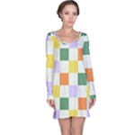 Board Pictures Chess Background Long Sleeve Nightdress