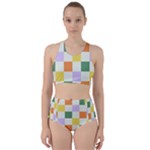 Board Pictures Chess Background Racer Back Bikini Set