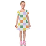 Board Pictures Chess Background Kids  Short Sleeve Velvet Dress