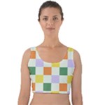 Board Pictures Chess Background Velvet Crop Top
