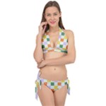 Board Pictures Chess Background Tie It Up Bikini Set