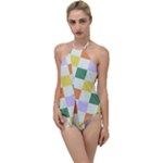 Board Pictures Chess Background Go with the Flow One Piece Swimsuit