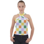 Board Pictures Chess Background Cross Neck Velour Top