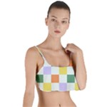 Board Pictures Chess Background Layered Top Bikini Top 