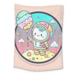 Boy Astronaut Cotton Candy Childhood Fantasy Tale Literature Planet Universe Kawaii Nature Cute Clou Medium Tapestry