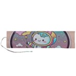 Boy Astronaut Cotton Candy Childhood Fantasy Tale Literature Planet Universe Kawaii Nature Cute Clou Roll Up Canvas Pencil Holder (L)