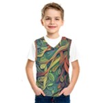 Outdoors Night Setting Scene Forest Woods Light Moonlight Nature Wilderness Leaves Branches Abstract Kids  Basketball Tank Top