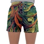 Outdoors Night Setting Scene Forest Woods Light Moonlight Nature Wilderness Leaves Branches Abstract Sleepwear Shorts