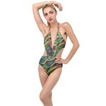 Outdoors Night Setting Scene Forest Woods Light Moonlight Nature Wilderness Leaves Branches Abstract Plunging Cut Out Swimsuit