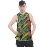 Outdoors Night Setting Scene Forest Woods Light Moonlight Nature Wilderness Leaves Branches Abstract Men s Sleeveless Hoodie